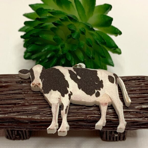 Cow Earring, Heifer Earring, Silly Animal Earring, Cow Jewelry, Gift Idea, Cow - Picture 2 of 8